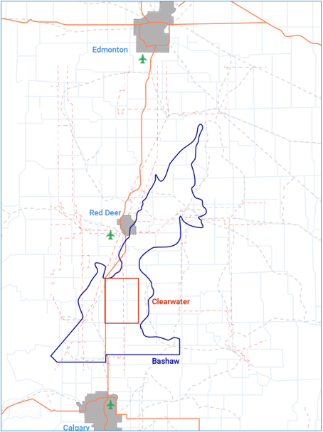 Bashaw District Total, Measured, and Indicated Resource Estimates